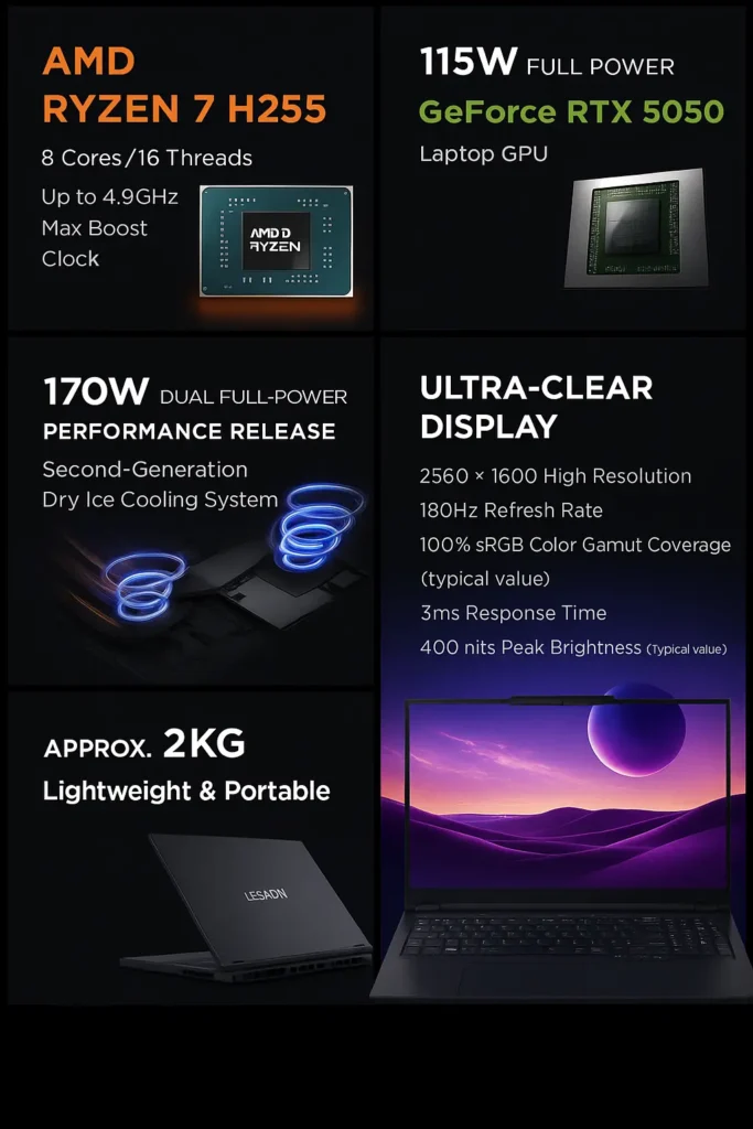 Lenovo Legion R7000 (2025) specifications and features