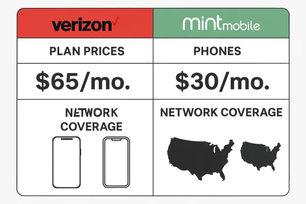 Verizon vs Mint Mobile (2025): Plans, Prices, Coverage, and Which One You