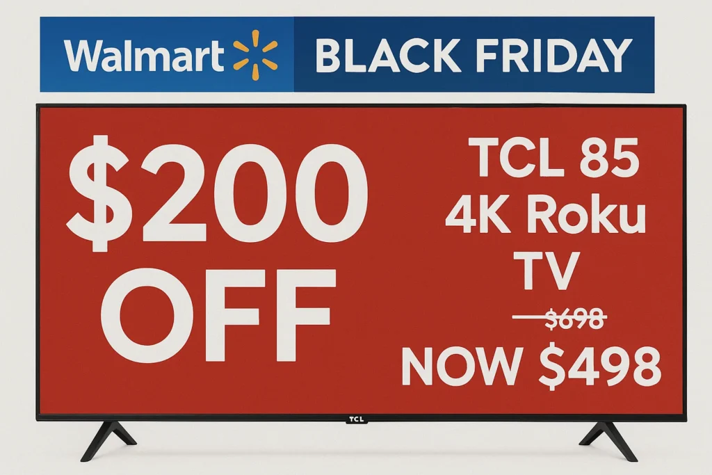 Walmart Drops $200 Off the TCL 85” 4K Roku TV for Black Friday — Now Just $498